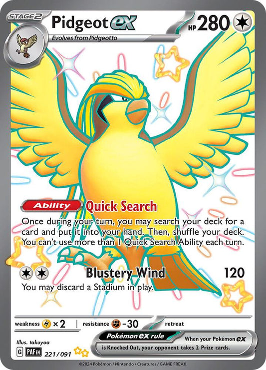 Pidgeot ex #221 Paldean Fates