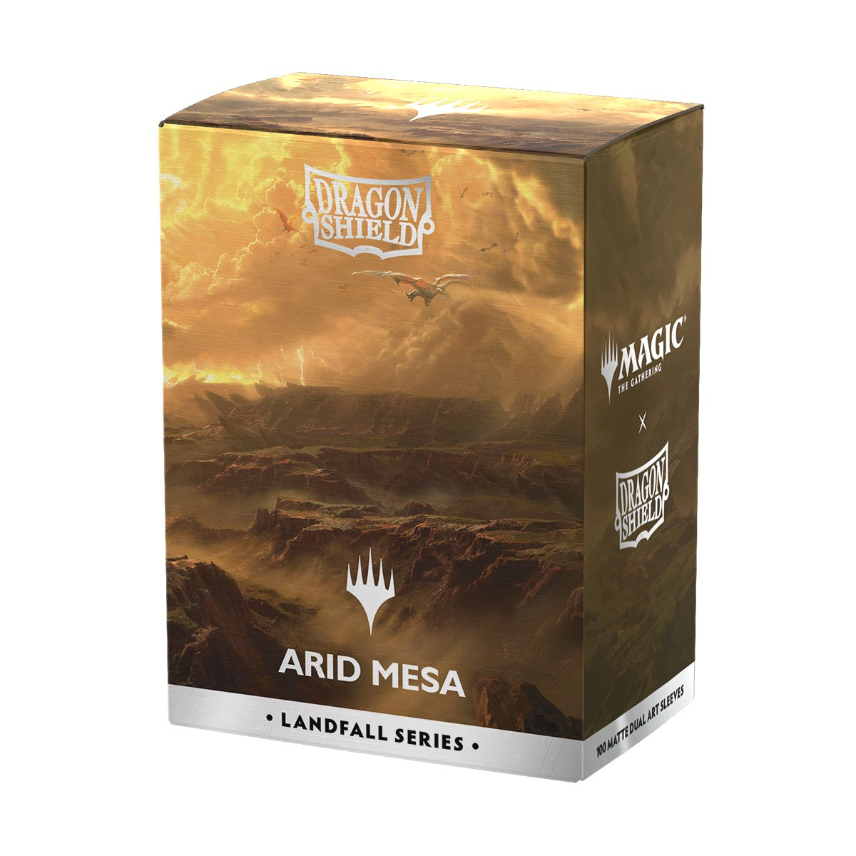 Dragon Shield Sleeves: Standard Matte Dual Art Magic the Gathering Landfall Series - Arid Mesa